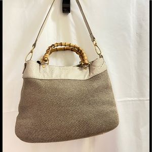 Eric Javits NY Shoulder Raffia Straw Tote Handbag..